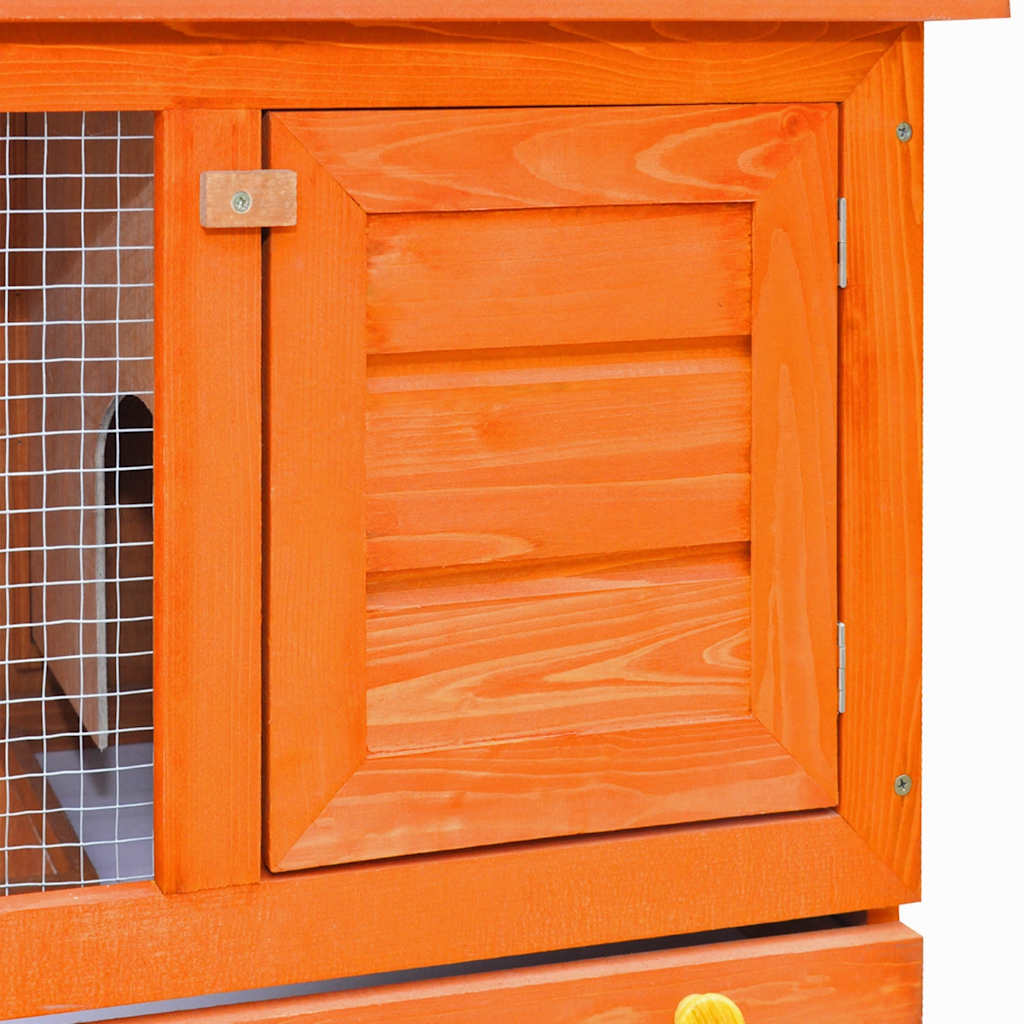 Conigliera all'Aperto Gabbia Piccoli Animali 1 Porta Legno