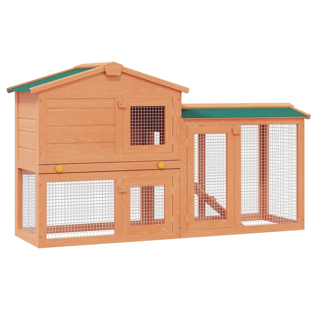 Conigliera all'Aperto Gabbia Animali Piccoli Casetta in Legno