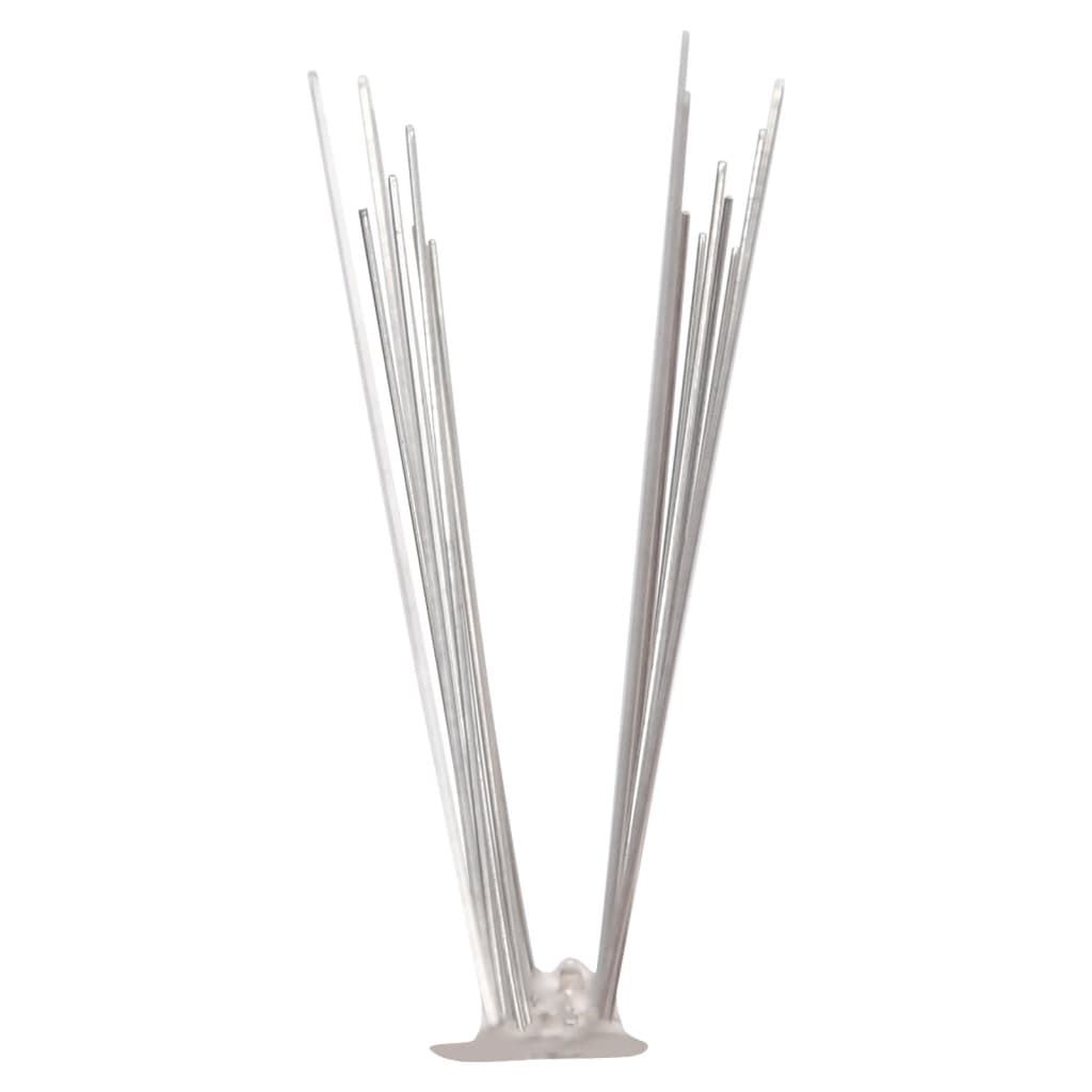 Set Dissuasori per Uccelli e Piccioni 6 pz Acciaio 2 File 3 m