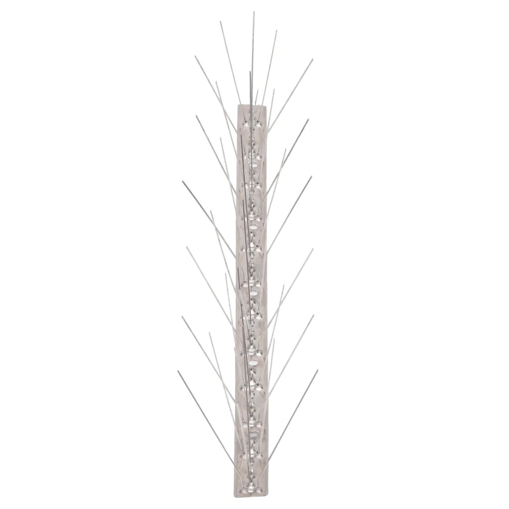 Set Dissuasori per Uccelli e Piccioni 6 pz Acciaio 5 File 3 m