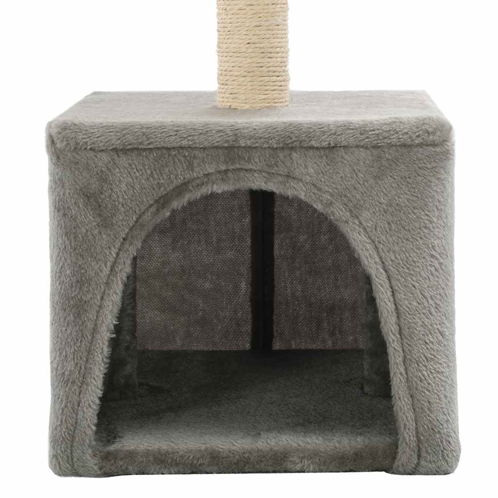 Albero per Gatti con Tiragraffi in Sisal 55 cm Grigio
