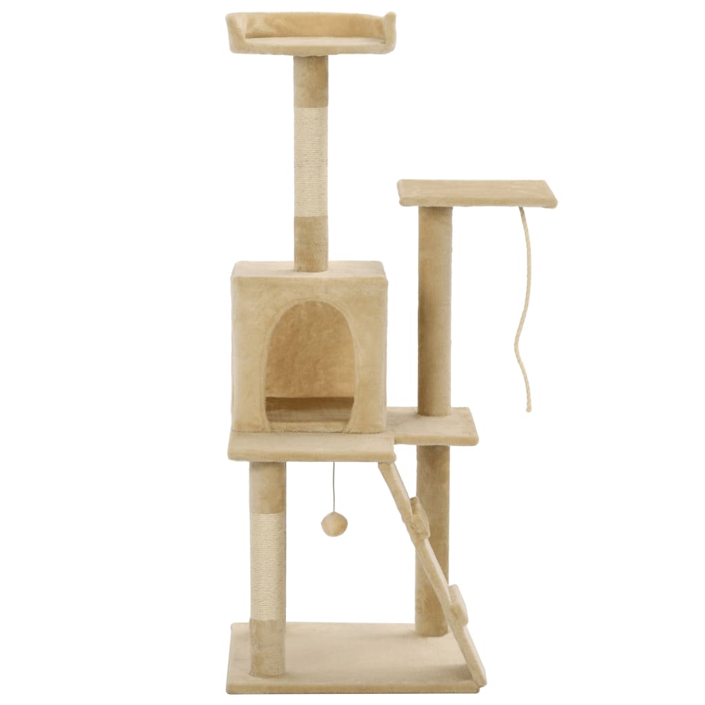 Albero per Gatti e Tiragraffi Sisal 120 cm Beige