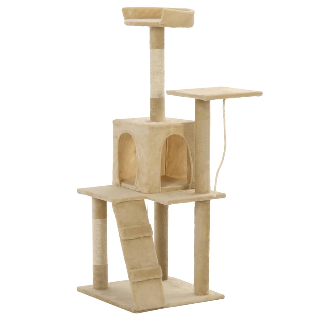 Albero per Gatti e Tiragraffi Sisal 120 cm Beige