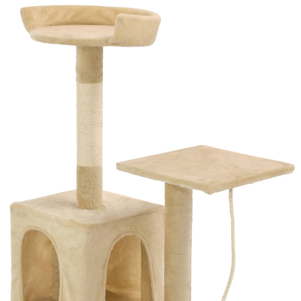 Albero per Gatti e Tiragraffi Sisal 120 cm Beige