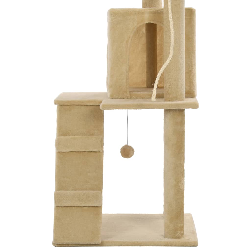 Albero per Gatti e Tiragraffi Sisal 120 cm Beige