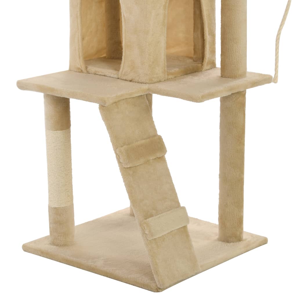 Albero per Gatti e Tiragraffi Sisal 120 cm Beige