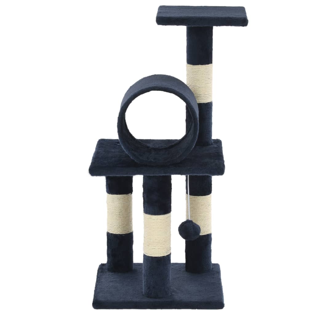 Albero per Gatti con Tiragraffi in Sisal 65 cm Blu Scuro
