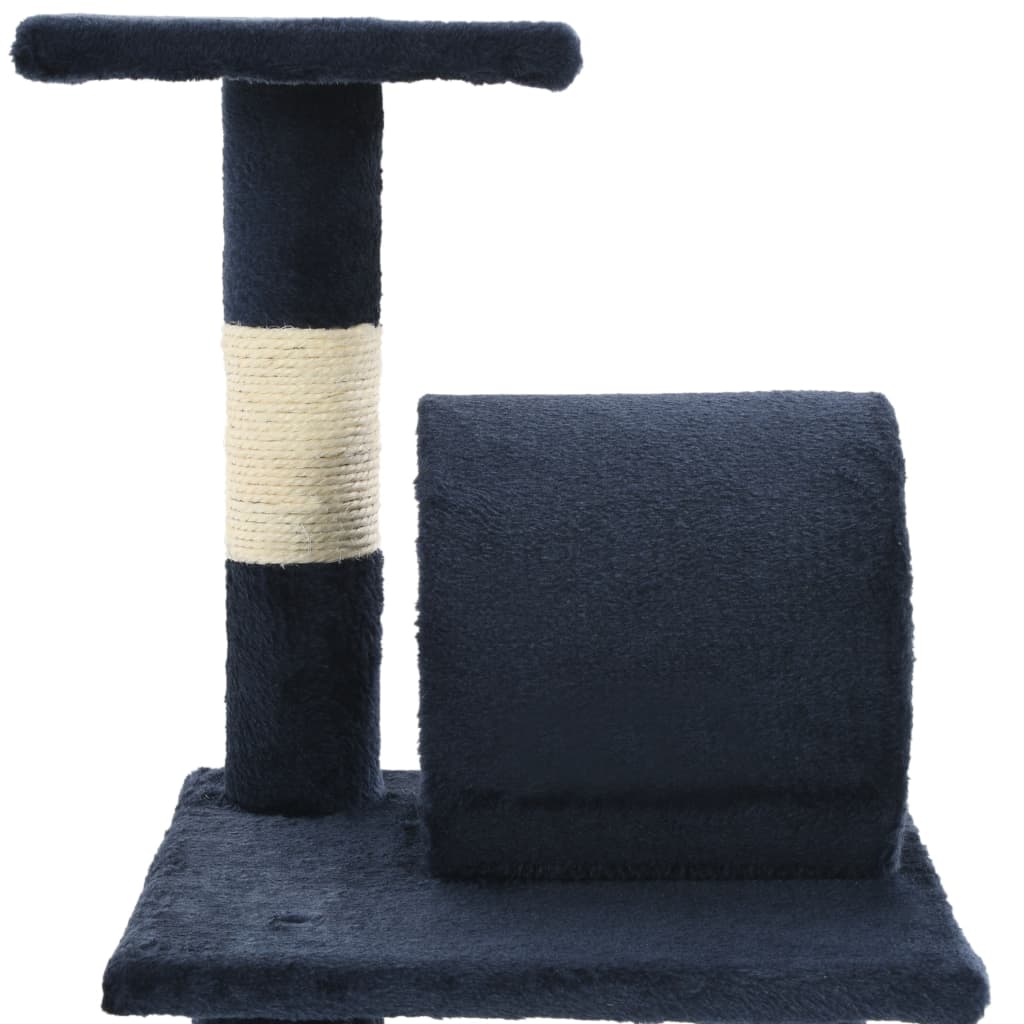 Albero per Gatti con Tiragraffi in Sisal 65 cm Blu Scuro