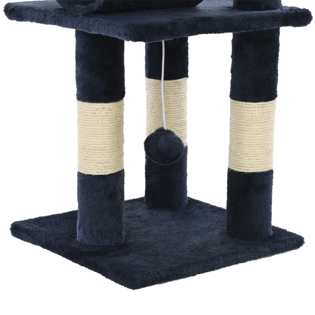 Albero per Gatti con Tiragraffi in Sisal 65 cm Blu Scuro
