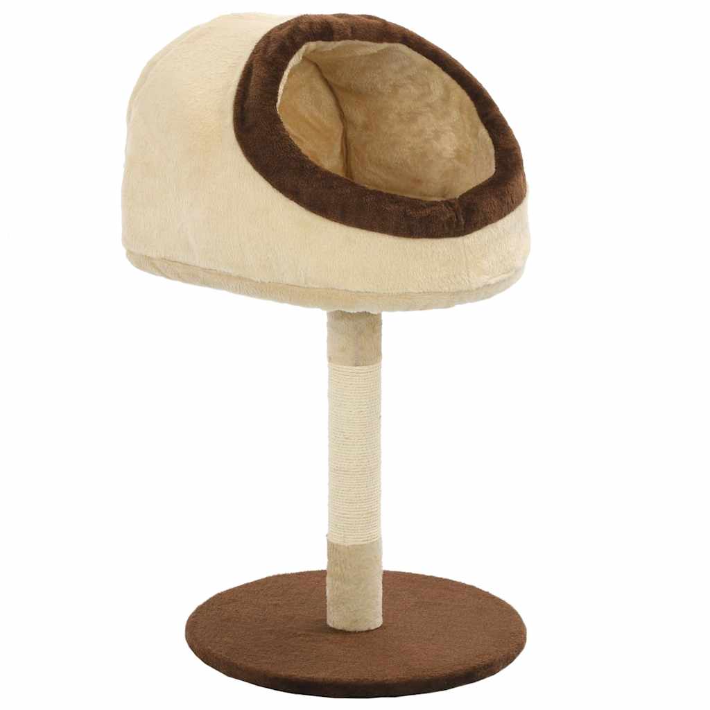 Albero per Gatti con Tiragraffi in Sisal 72 cm Beige e Marrone