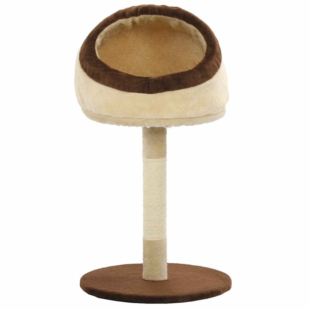 Albero per Gatti con Tiragraffi in Sisal 72 cm Beige e Marrone