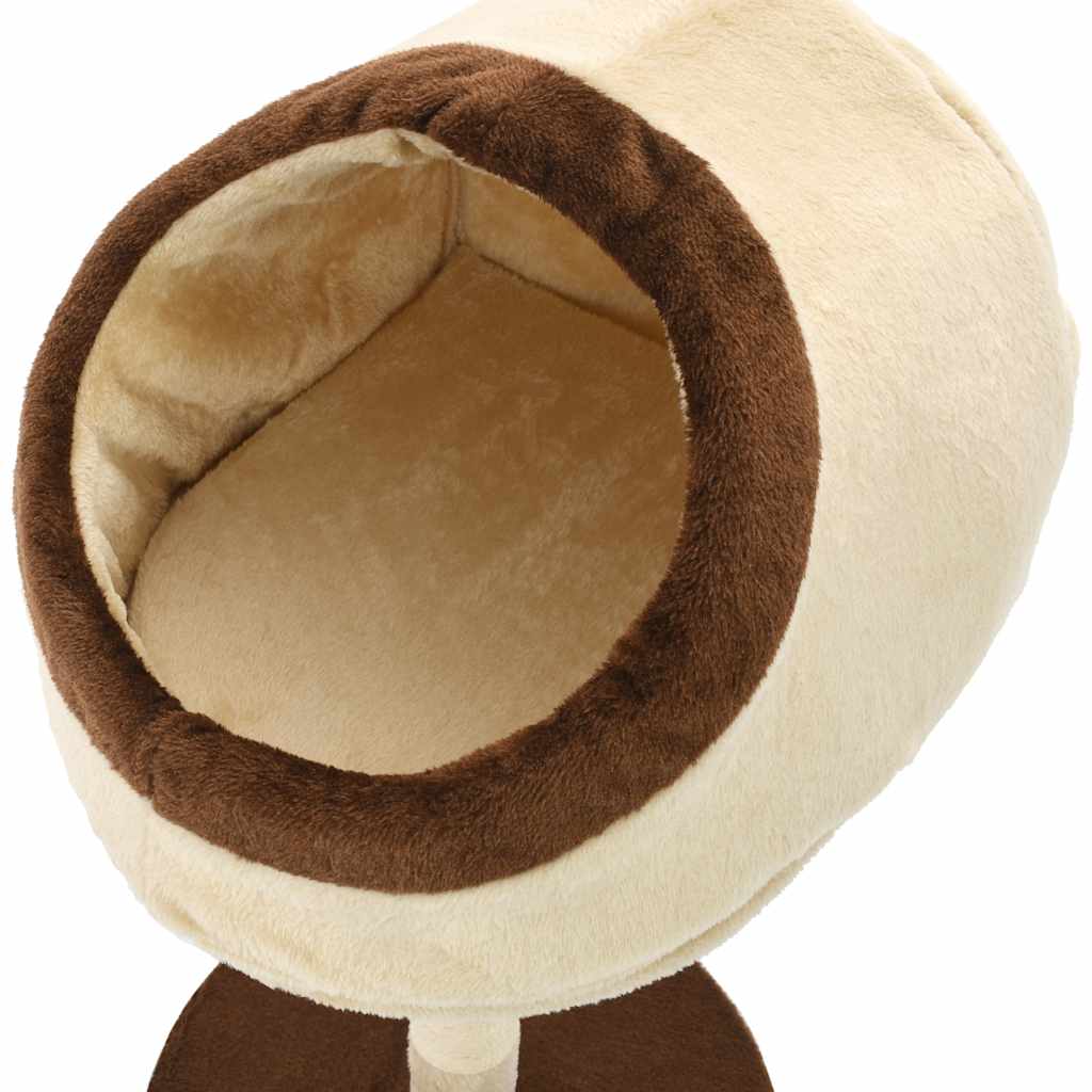 Albero per Gatti con Tiragraffi in Sisal 72 cm Beige e Marrone
