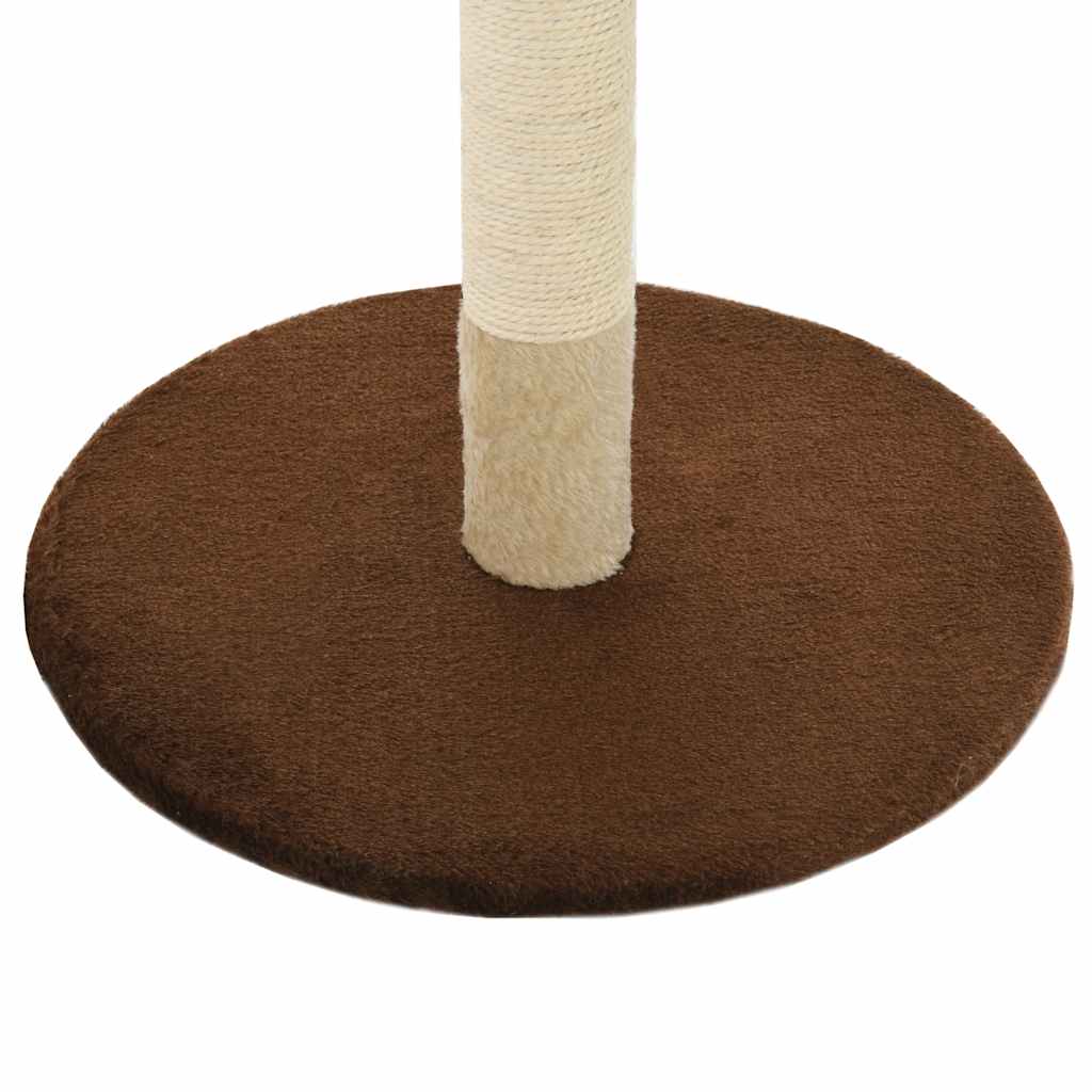Albero per Gatti con Tiragraffi in Sisal 72 cm Beige e Marrone
