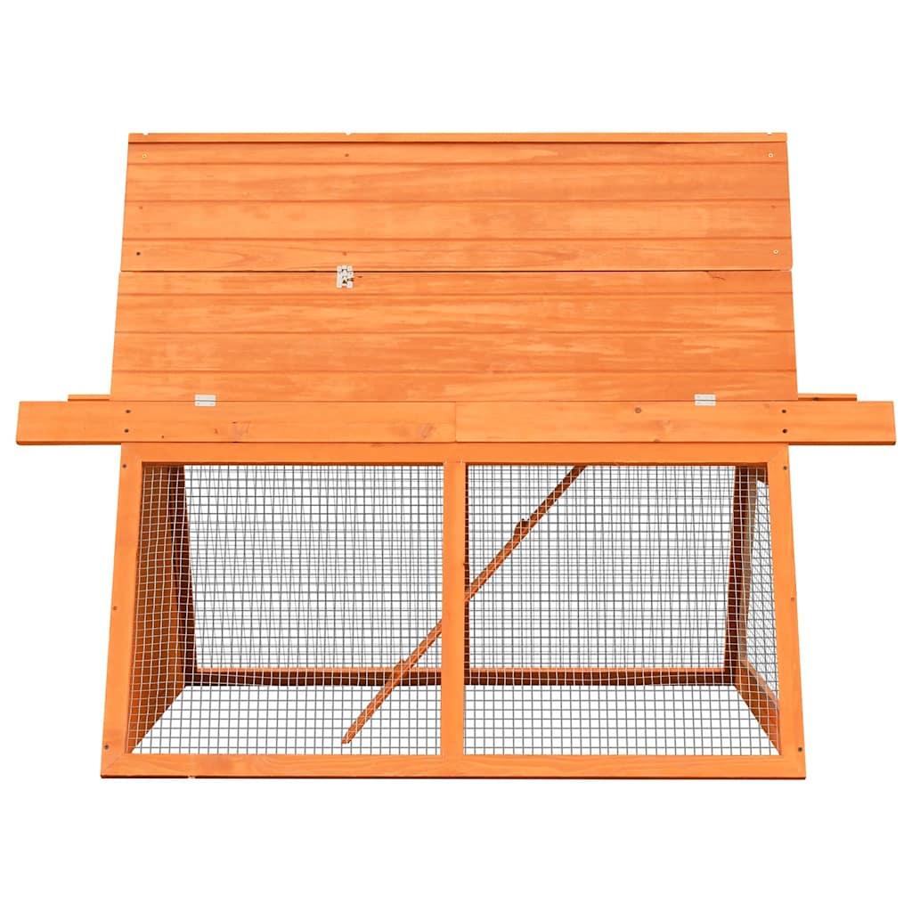Conigliera in Legno Massello di Pino e Abete 152x128x108 cm