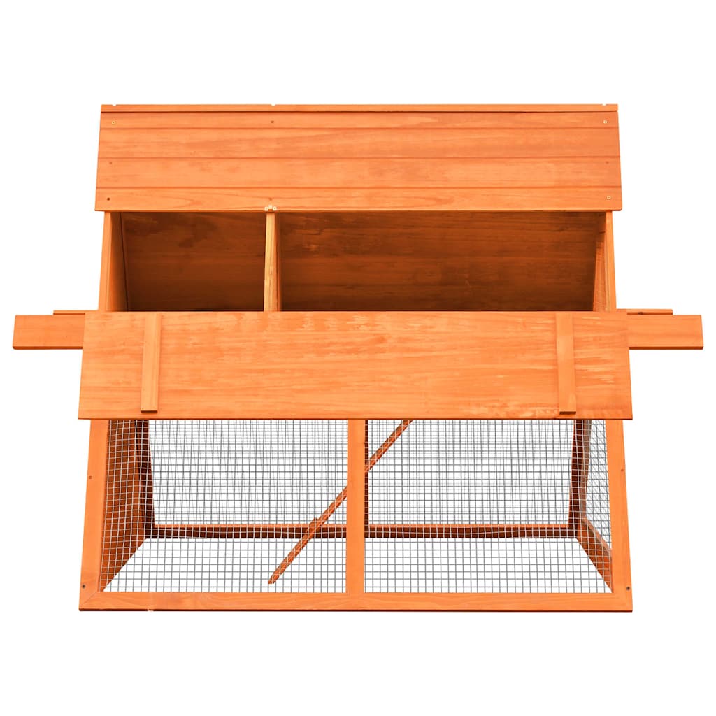 Conigliera in Legno Massello di Pino e Abete 152x128x108 cm