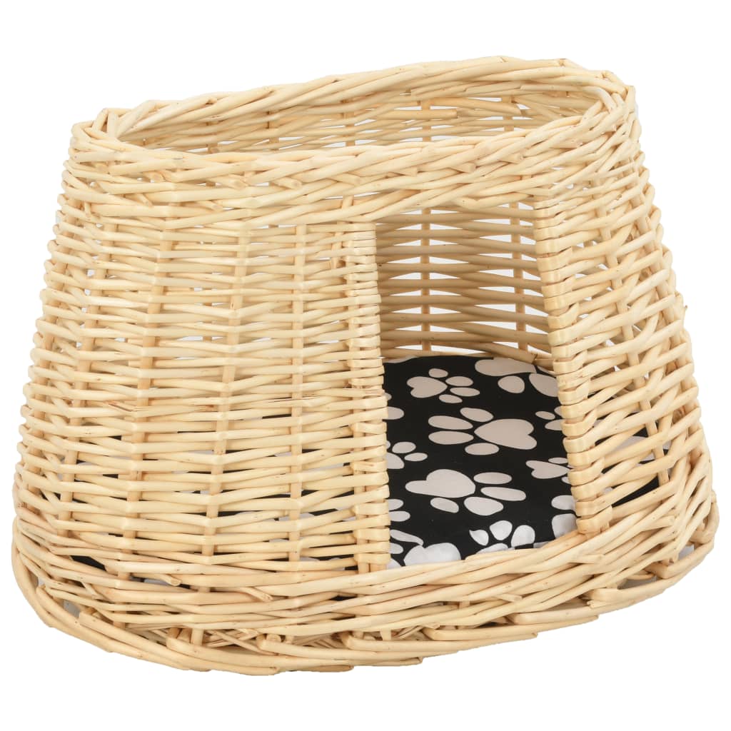 Set Ceste per Gatti con Cuscini 3 pz 47x34x60 cm Salice Naturale
