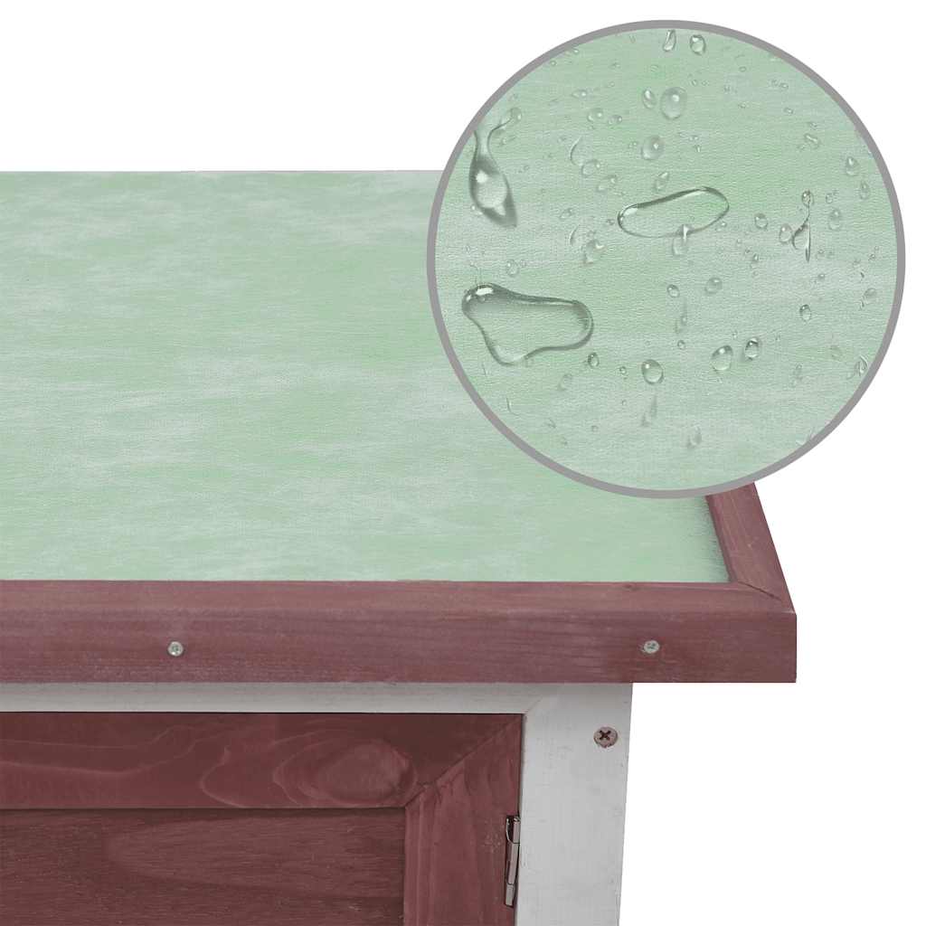 Conigliera per Esterni con Piano Singolo Marrone in Legno