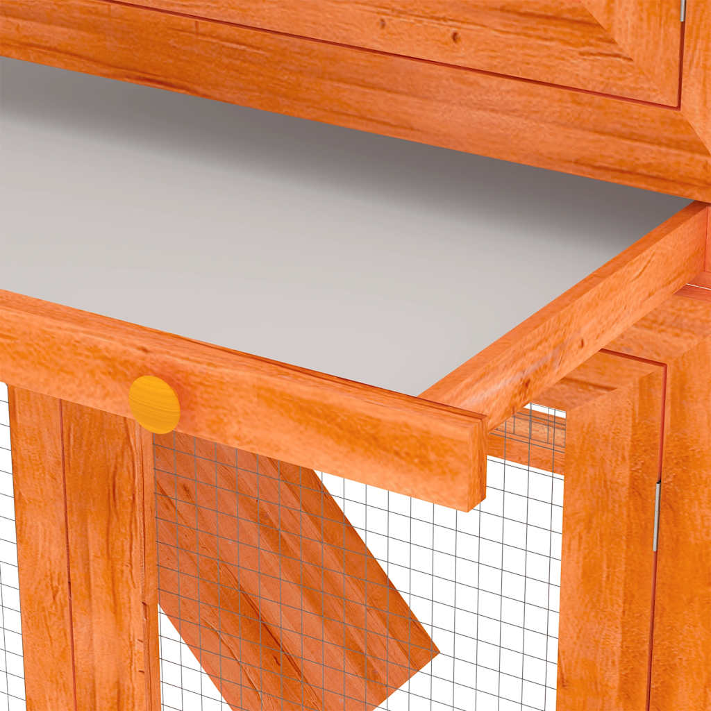 Conigliera a Due Piani in Legno