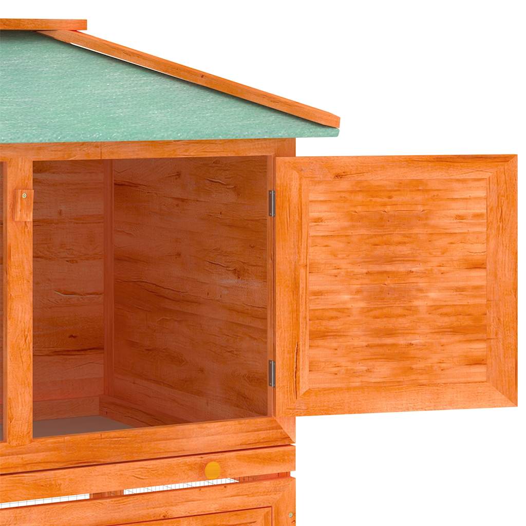 Conigliera a Due Piani in Legno