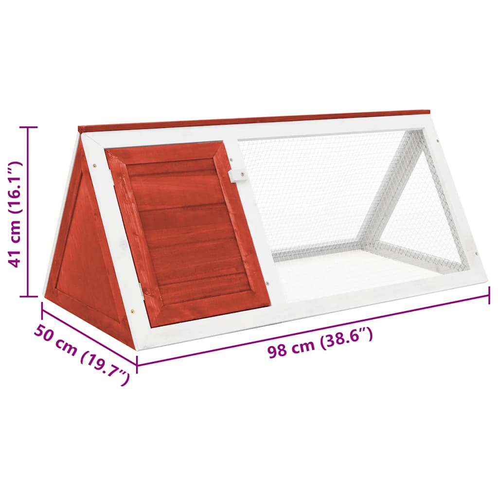 Conigliera in Legno Rossa