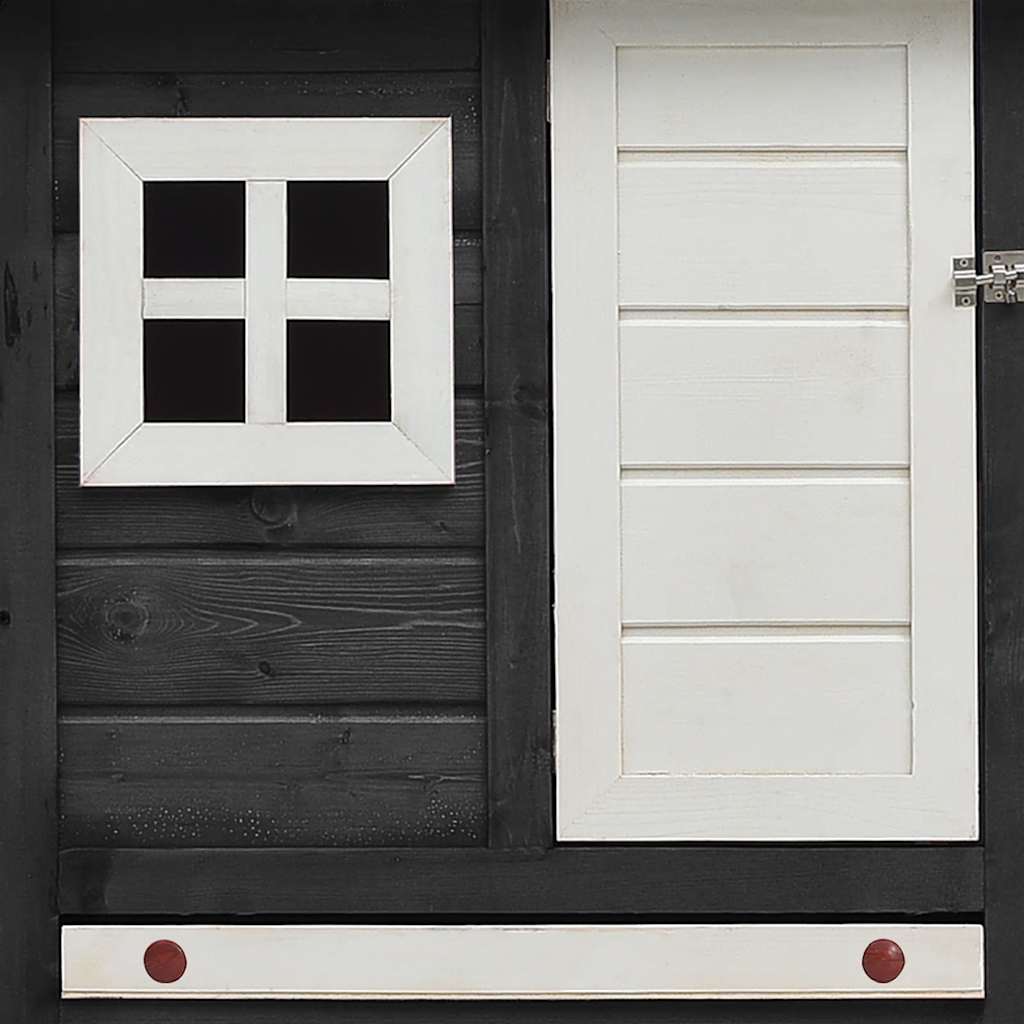 Pollaio Grigio 170x81x110 cm in Legno Massello di Pino e Abete