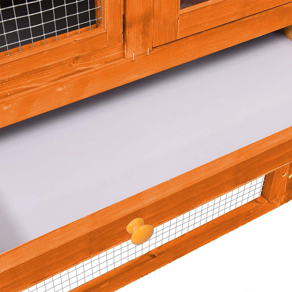 Conigliera 140x63x120 cm Legno Massello di Abete