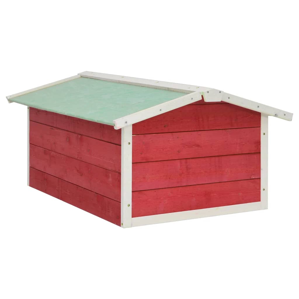 Casetta per Tosaerba Robotizzato 72x87x50 cm Rossa Bianca Abete