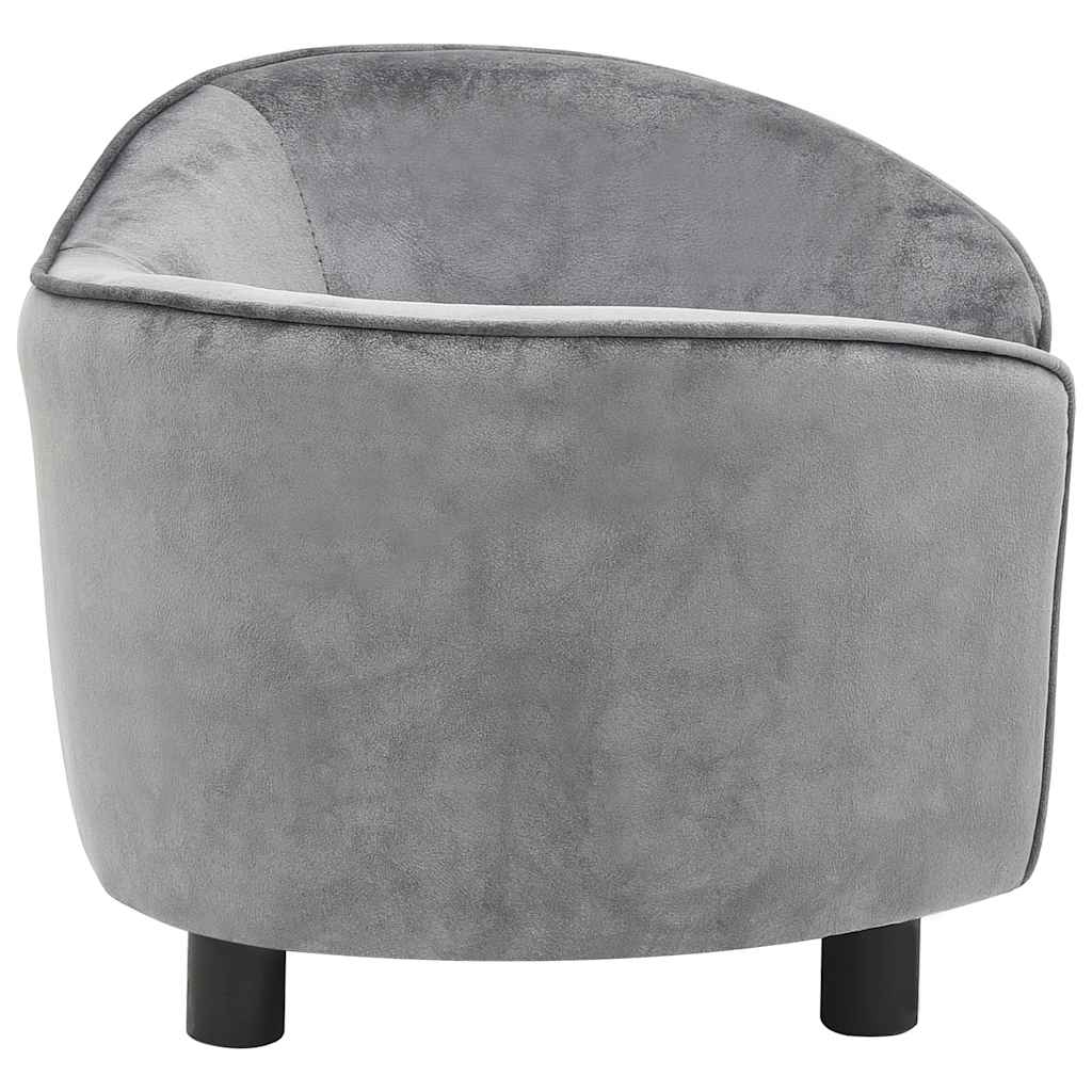 Divano per Cani Grigio 69x49x40 cm in Peluche