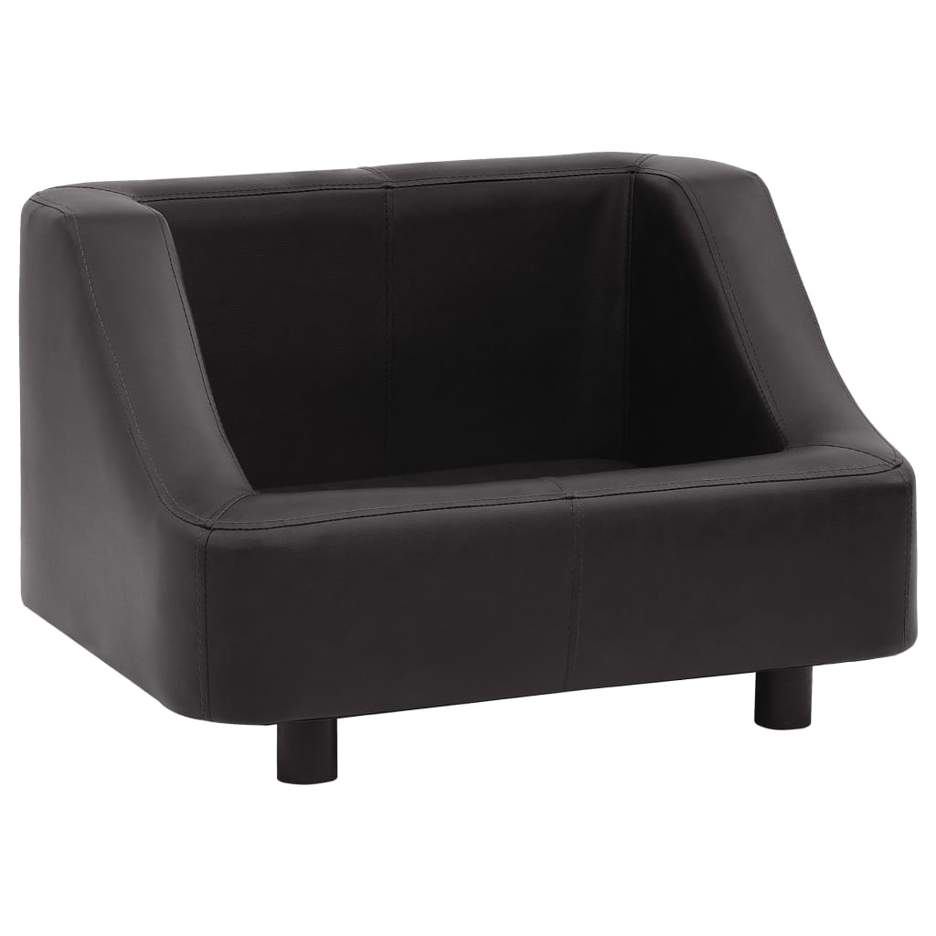 Divano per Cani Nero 67x52x40 cm in Similpelle