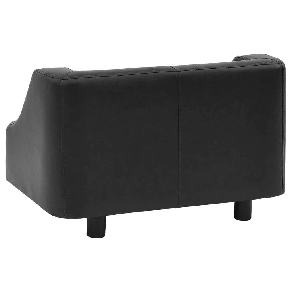 Divano per Cani Nero 67x52x40 cm in Similpelle