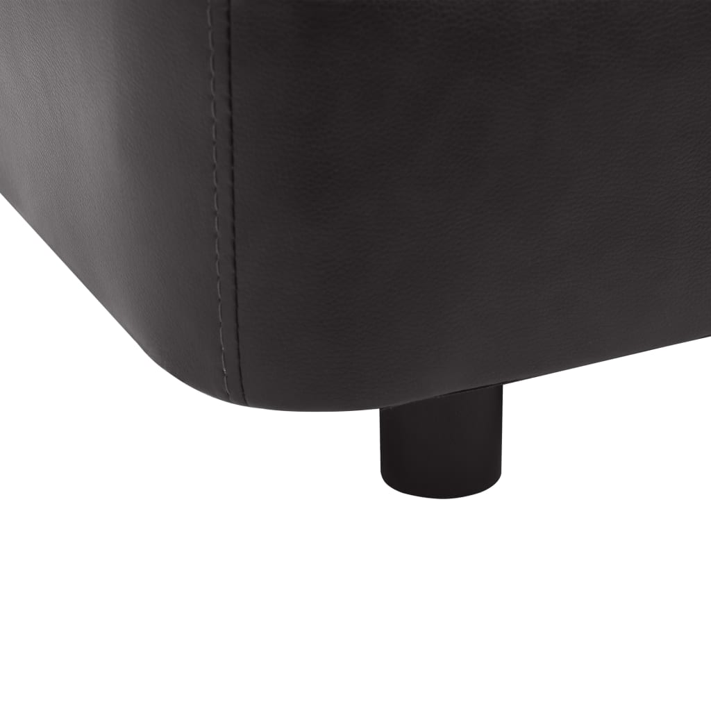 Divano per Cani Nero 67x52x40 cm in Similpelle