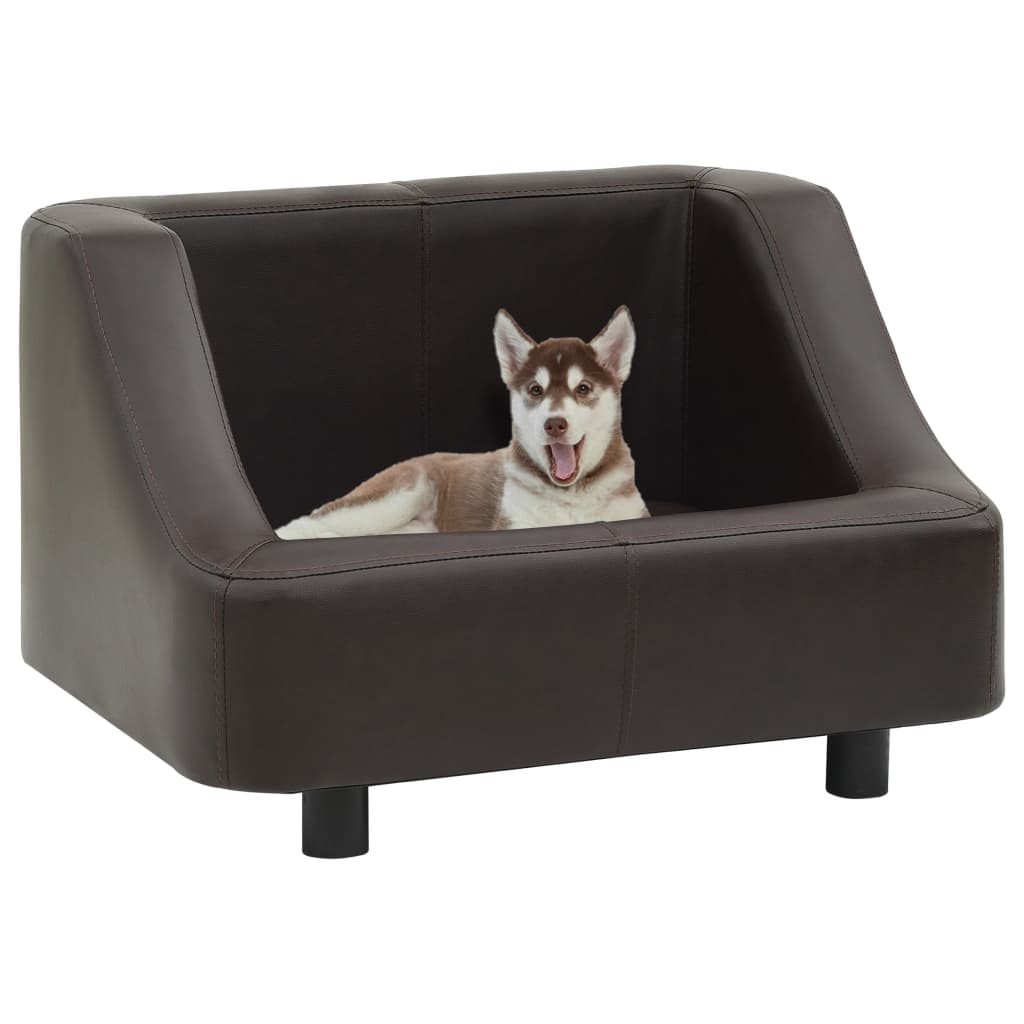 Divano per Cani Marrone 67x52x40 cm in Similpelle