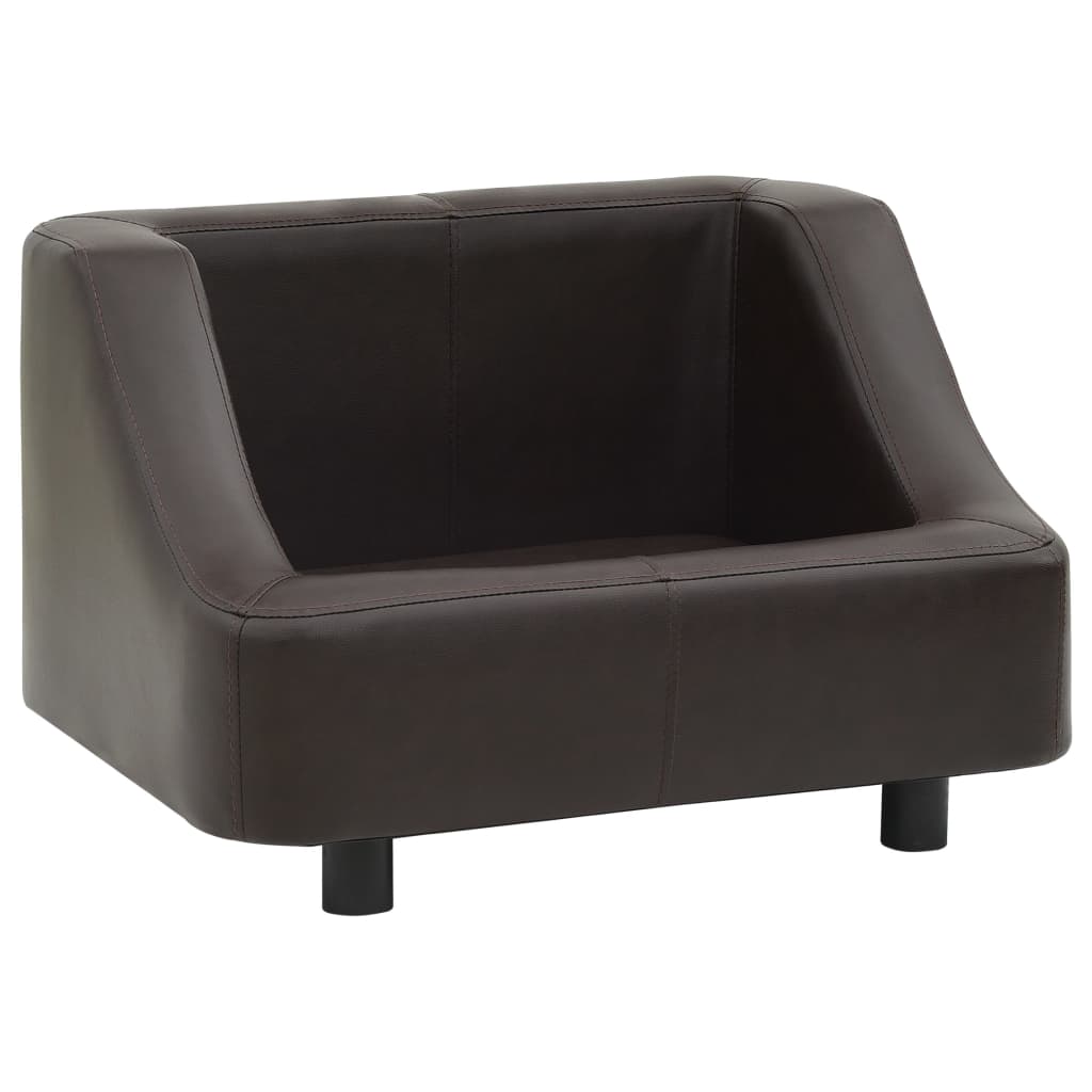 Divano per Cani Marrone 67x52x40 cm in Similpelle