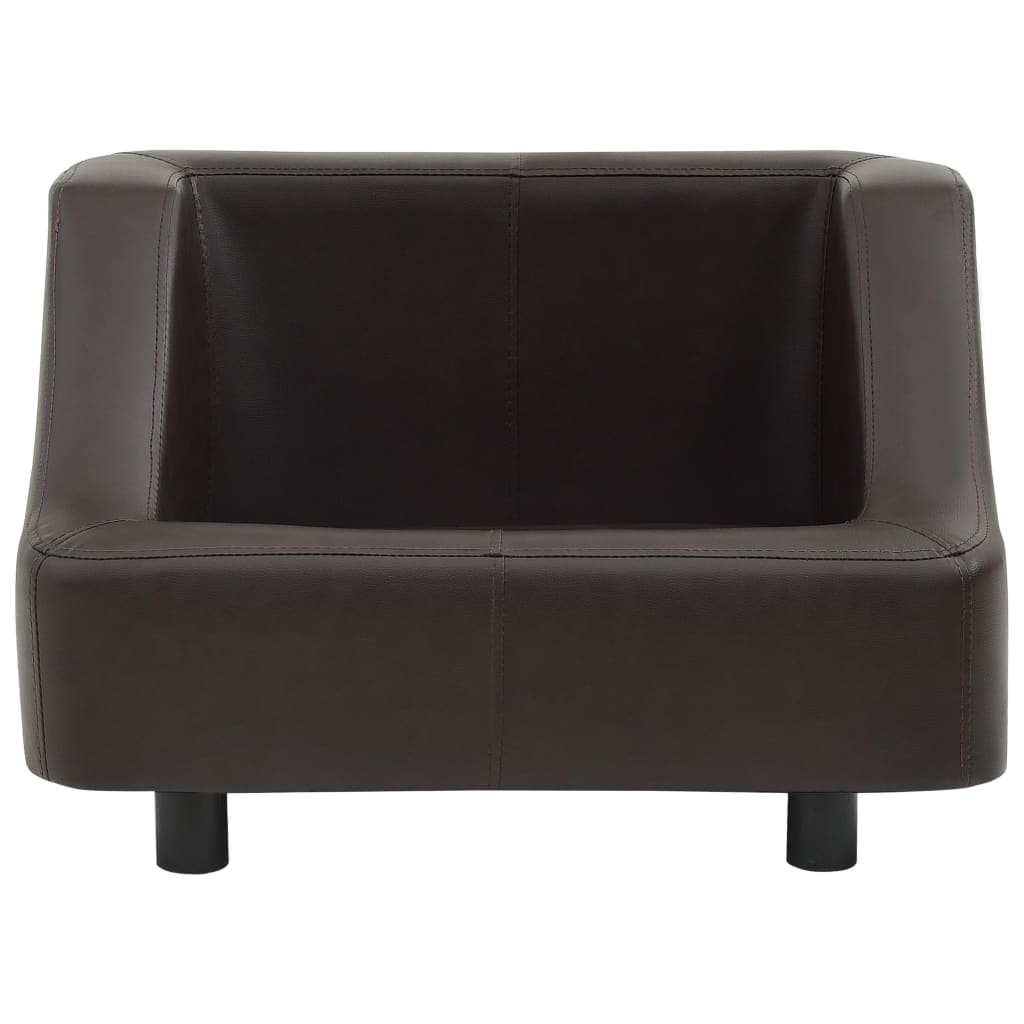 Divano per Cani Marrone 67x52x40 cm in Similpelle