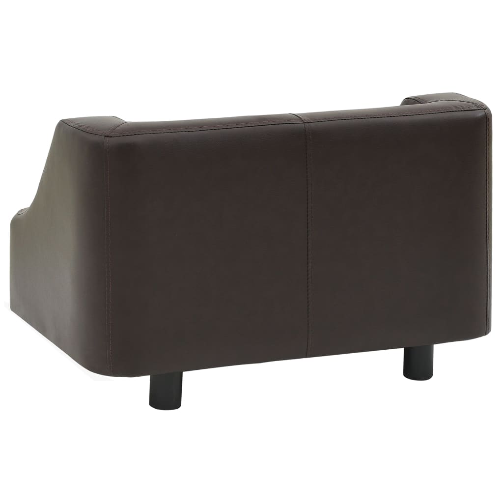 Divano per Cani Marrone 67x52x40 cm in Similpelle