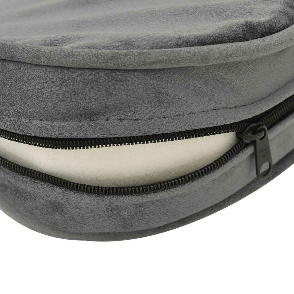 Divano per Cani Grigio 48x48x32 cm in Peluche e Similpelle