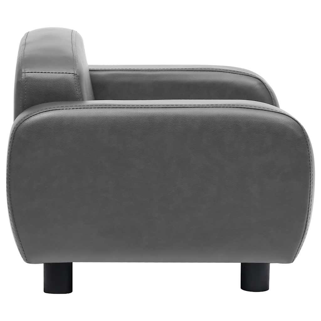 Divano per Cani Grigio 80x50x40 cm in Similpelle