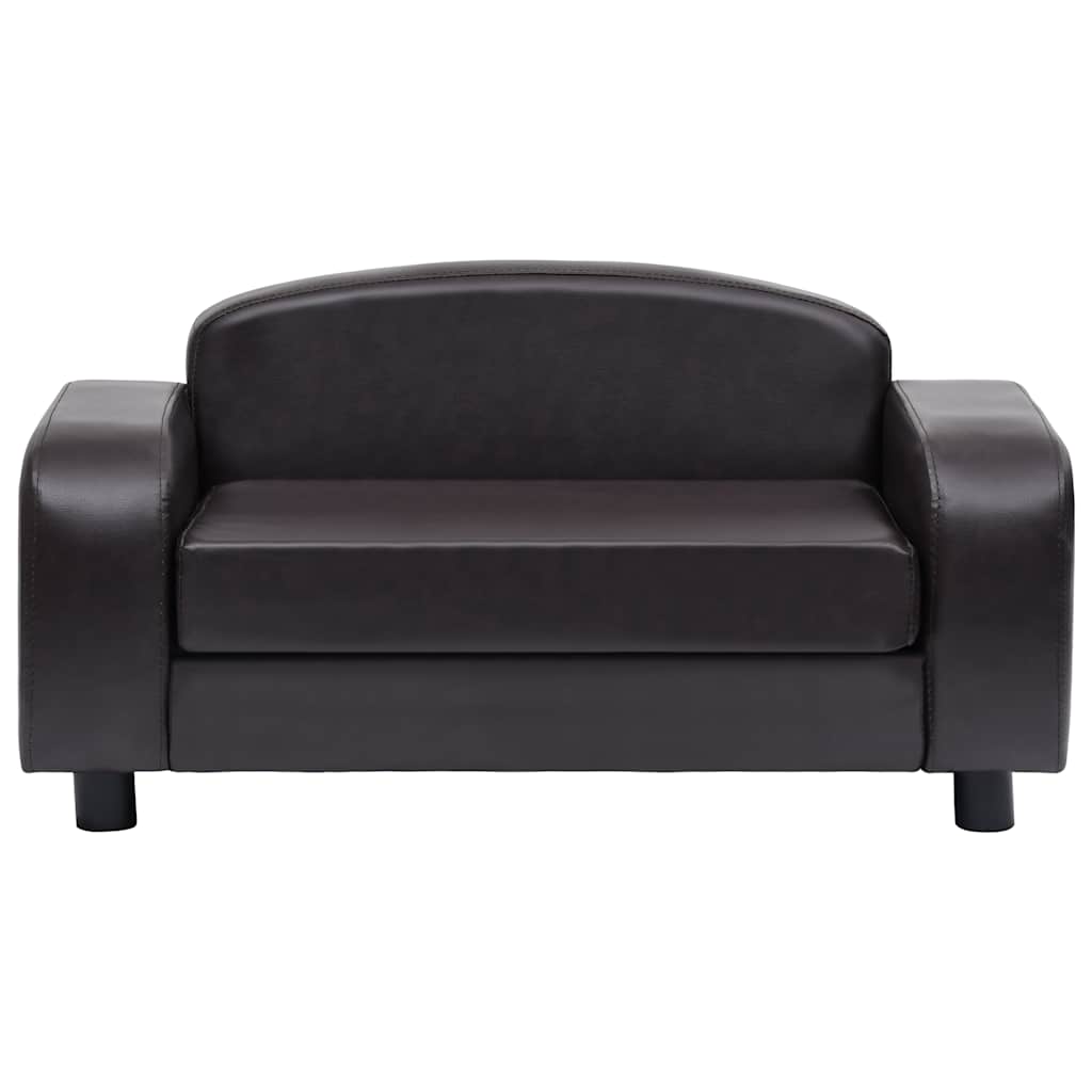 Divano per Cani Marrone 80x50x40 cm in Similpelle