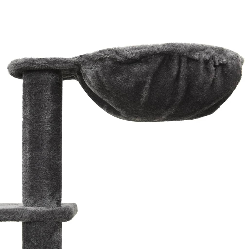 Albero per Gatti con Tiragraffi in Sisal Grigio Scuro 191 cm