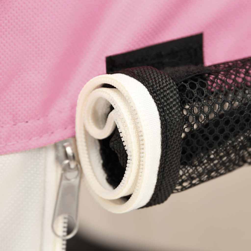 Box per Cani Pieghevole con Borsa Trasporto Rosa 145x145x61 cm