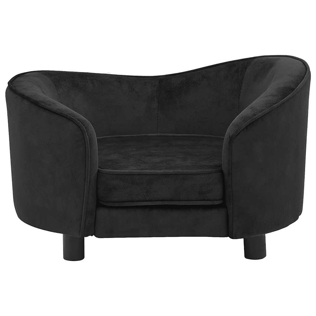 Divano per Cani Nero 69x49x40 cm in Peluche