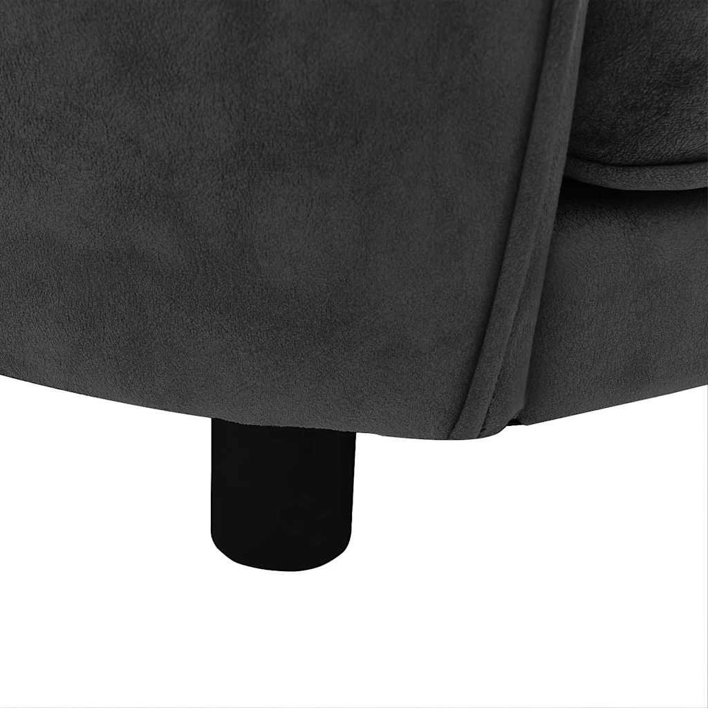 Divano per Cani Grigio Scuro 69x49x40 cm in Peluche