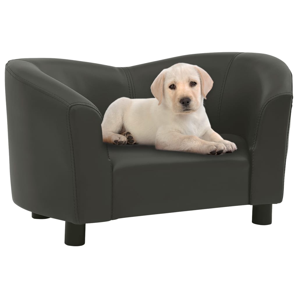 Divano per Cani Grigio Scuro 67x41x39 cm in Similpelle