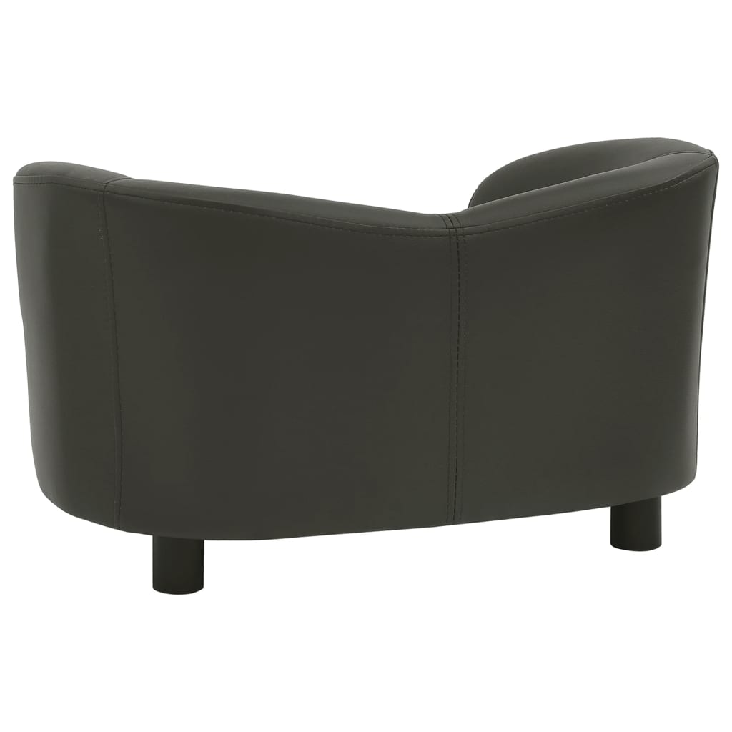 Divano per Cani Grigio Scuro 67x41x39 cm in Similpelle