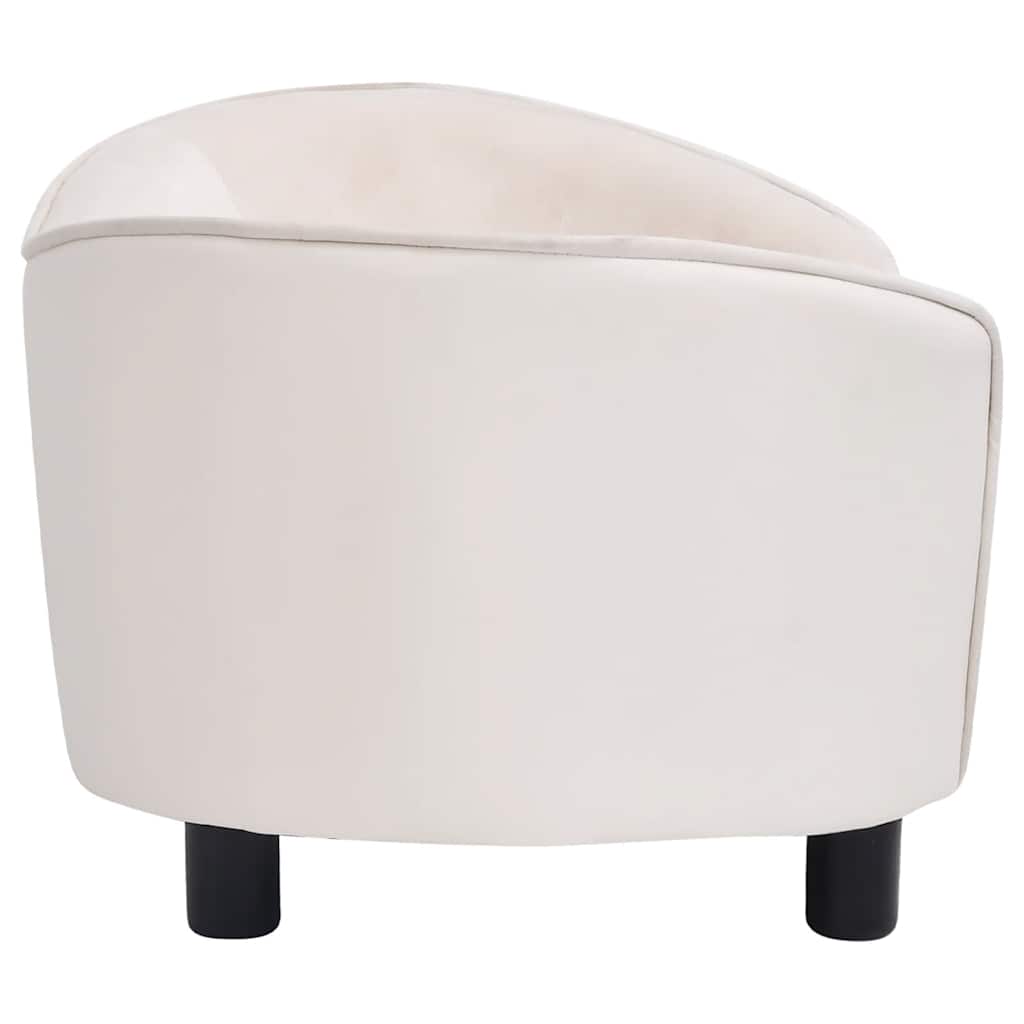Divano per Cani Crema 69x49x40 cm in Peluche e Similpelle