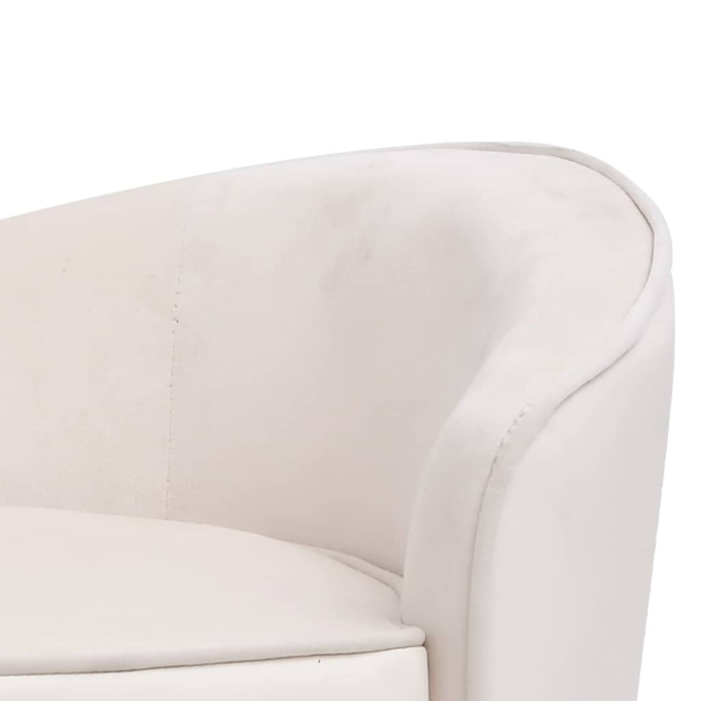 Divano per Cani Crema 69x49x40 cm in Peluche e Similpelle