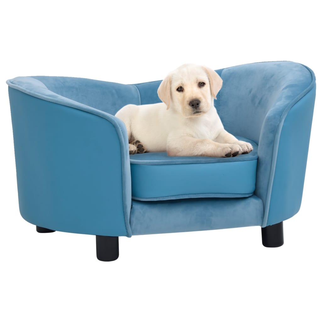 Divano per Cani Turchese 69x49x40 cm in Peluche e Similpelle