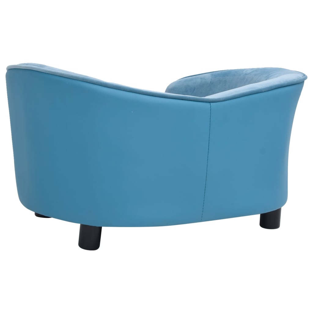 Divano per Cani Turchese 69x49x40 cm in Peluche e Similpelle