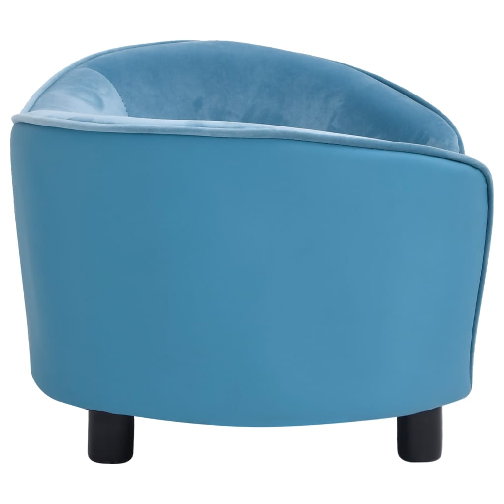 Divano per Cani Turchese 69x49x40 cm in Peluche e Similpelle