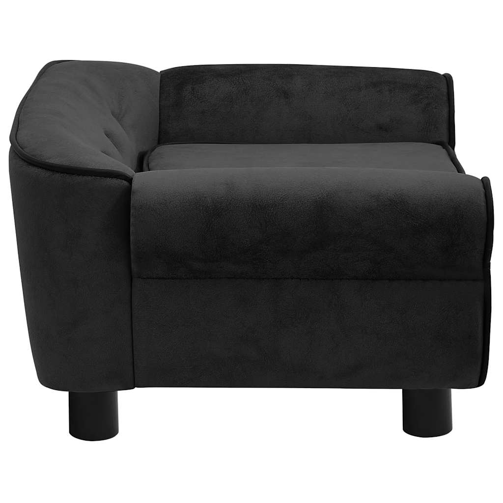 Divano per Cani Nero 72x45x30 cm in Peluche